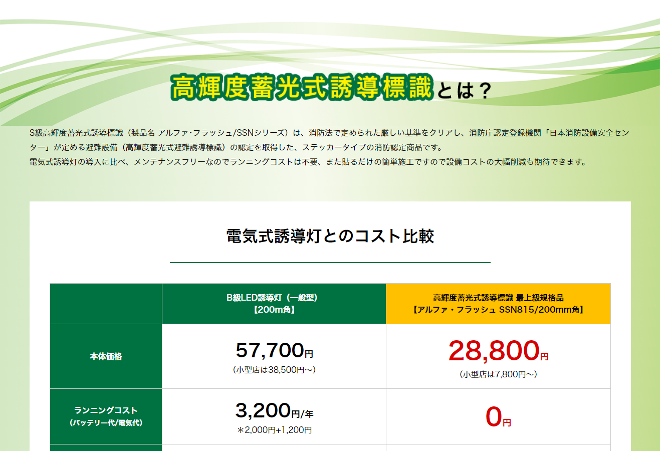蓄光製品LP 製品について